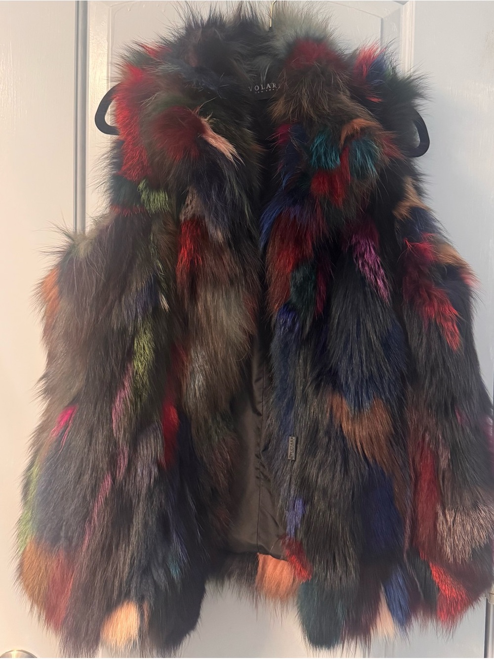 Volare Multicolor Real Fur Vest Jacket